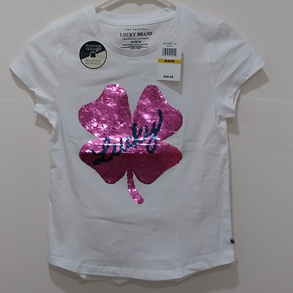 NWT Lucky Brand Kate Sequin T-shirt(Girls)